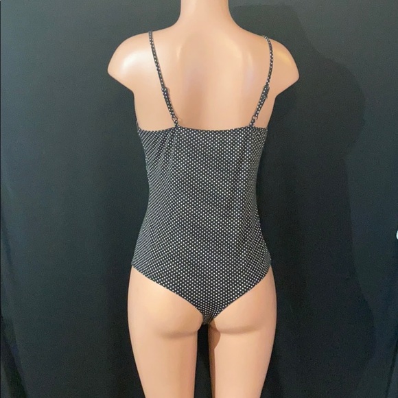 NWT LITTLE BLACK BODYSUIT Polka Dot Top Blouse - Picture 7 of 10
